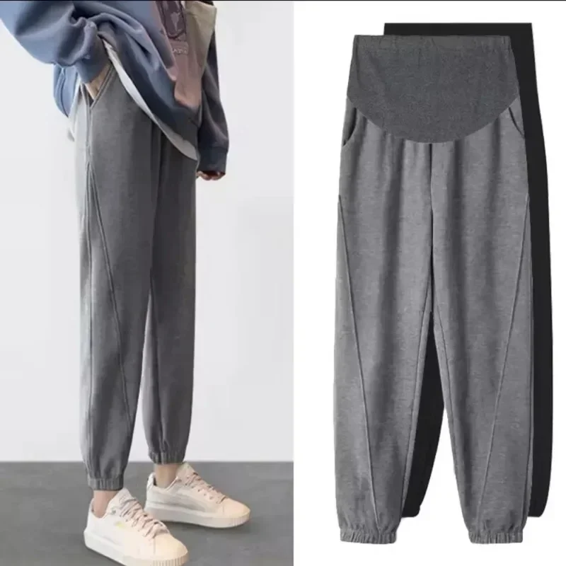 Spring Outerwear Sports Spring and Autumn Pregnancy Leggings Women's Spring Clothes Belly Pants Harlan Pants Pregnant