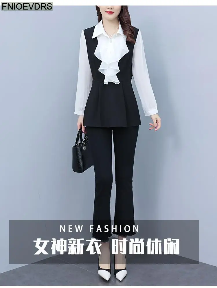 L-5XL Loose Clothes 2024 Women Spring Long Sleeve Elegant Ruffles White Shirts Casual Retro Tunic Peplum Tops And Blouses