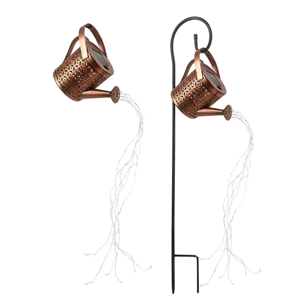 Description Picture 6 of itemSolar Watering Can Light Garden Kettle Art Hollow Shower Garden Landscape Lamp
