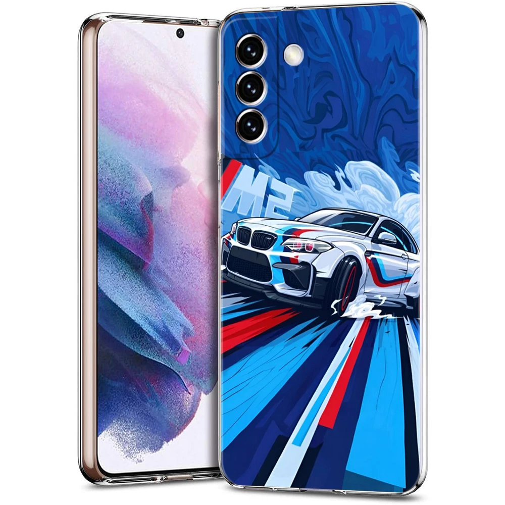 Drift Sportwagen Handy hülle für Samsung Galaxy S23 S20 Fe S22 S21 Ultra M21 M22 M32 S10 S10E S9 S8 plus 5G transparente Shell Tasche – Detail 3
