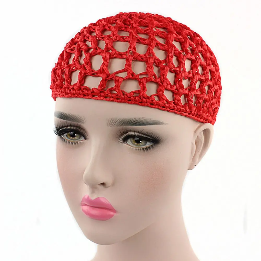Description Picture 6 of itemMulti-color Women Cover Night Handmade Crochet Mesh Cap Hair Net Net Hat Snood
