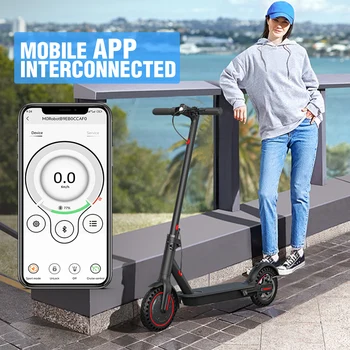 350W Foldable Electric Scooter for Adults Teens,Explosion-proof Tires,Dual Brake System,Lightweight APP Support E-scooter 2
