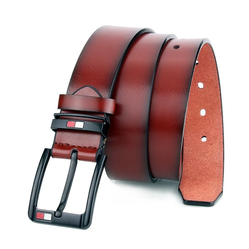 VOOTHOST Fashion Alloy Pin Buckle Men's Belt Casual Jeans Belt Male All-match Leather Formal Business Designer Waistband VB236_viptrois.com