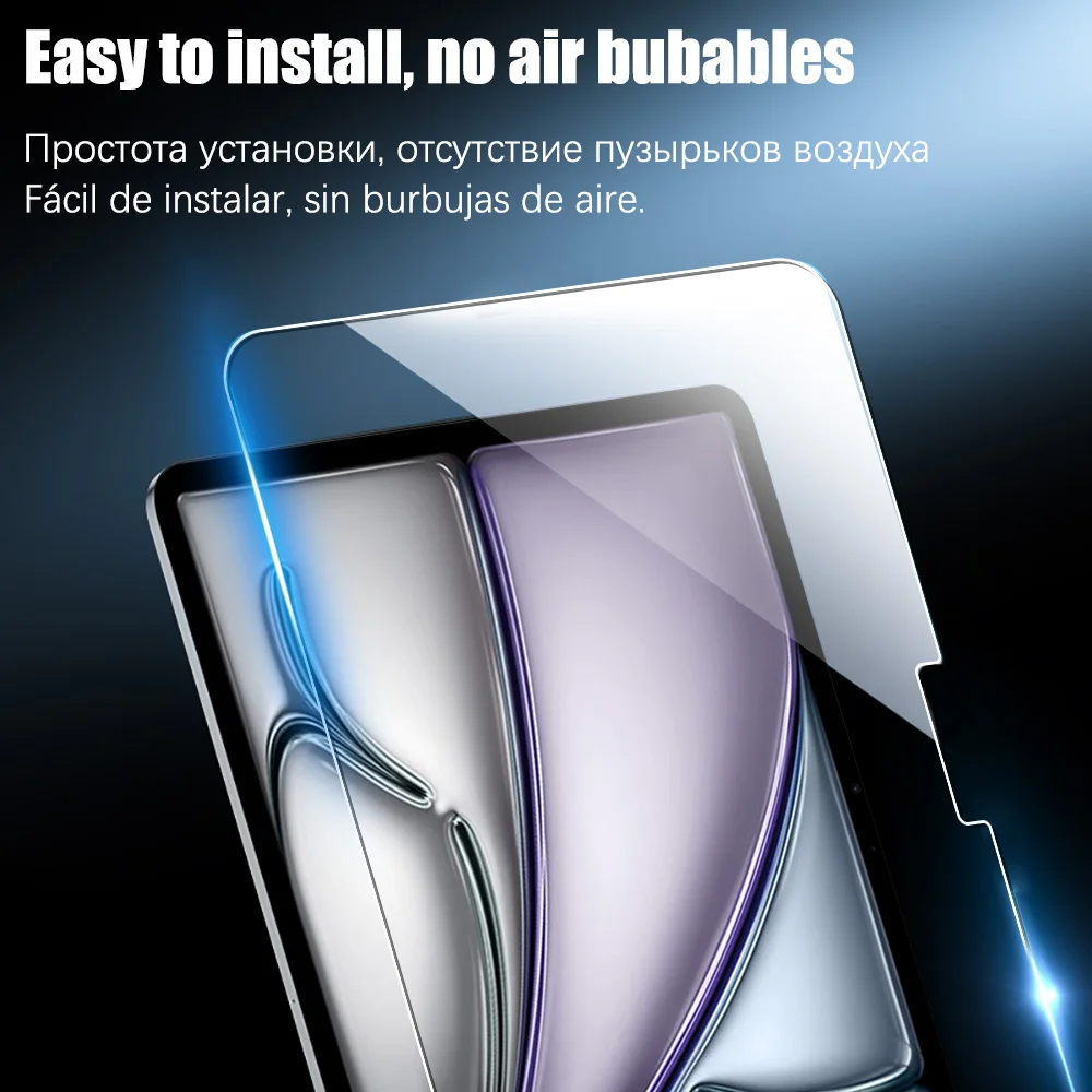 2Pcs HD Scratch Proof Tempered Glass Screen Protector For ipad Air 11 2024 M2 Free Bubble Protective Film 3