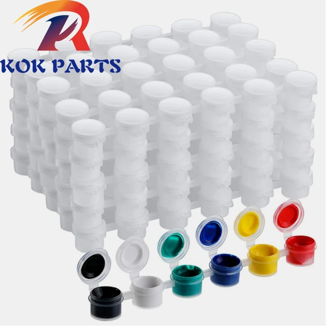 1pcs 50 Strips Empty Paint Strips Paint Cup Pots Clear Storage Paint  Containers Mini Painting Cup Pot 3Ml/ 0.1 Oz