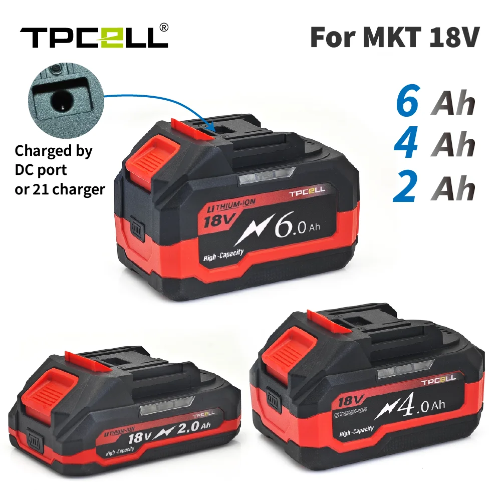 Power tool battery rechargeable lithium batteries TPCELL 21V 2/4/6AH For Makita 18V Li-ion Replacement LXT BL1850 BL1840 for 18 V Screwdriver with BMS