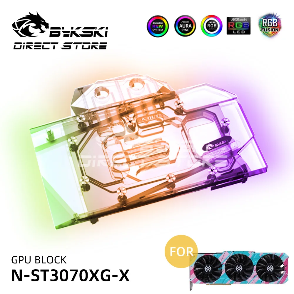 Bykski Gpu Water Block Full Coverage Zotac Geforce Rtx 3070 Xgaming Oc For Vga Block Pc Cooler