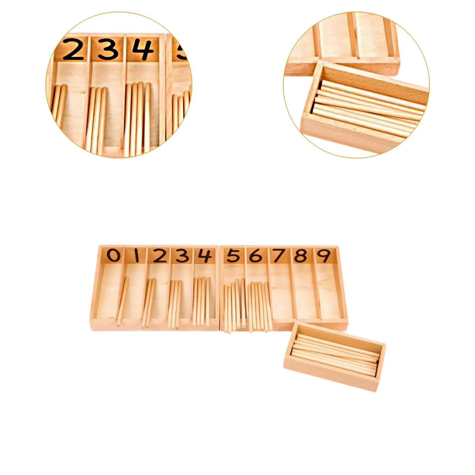 Montessori Spindle Box Math Material for 3 -6 Year Olds Baby Boys Girls