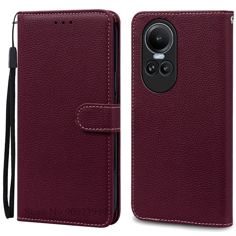Leather Wallet Flip Case for OPPO Reno 10 Series 5G - Elegant Phone Cover & Card Holder