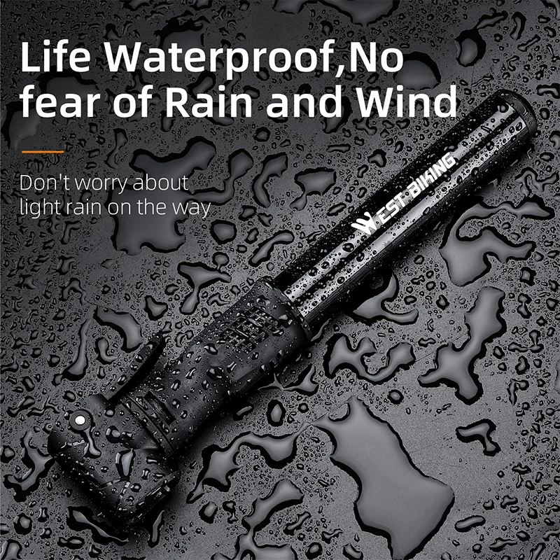 Compact High-Pressure Bicycle Hand Pump with Dual Valve Compatibility