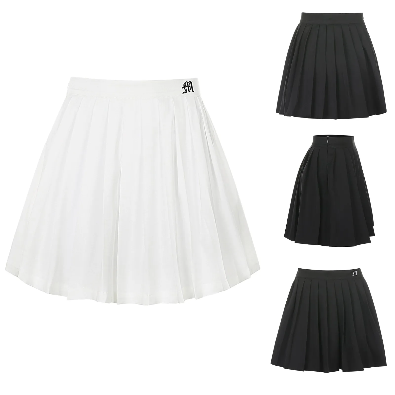 Sommerlicher Gothic Plissee-Minirock