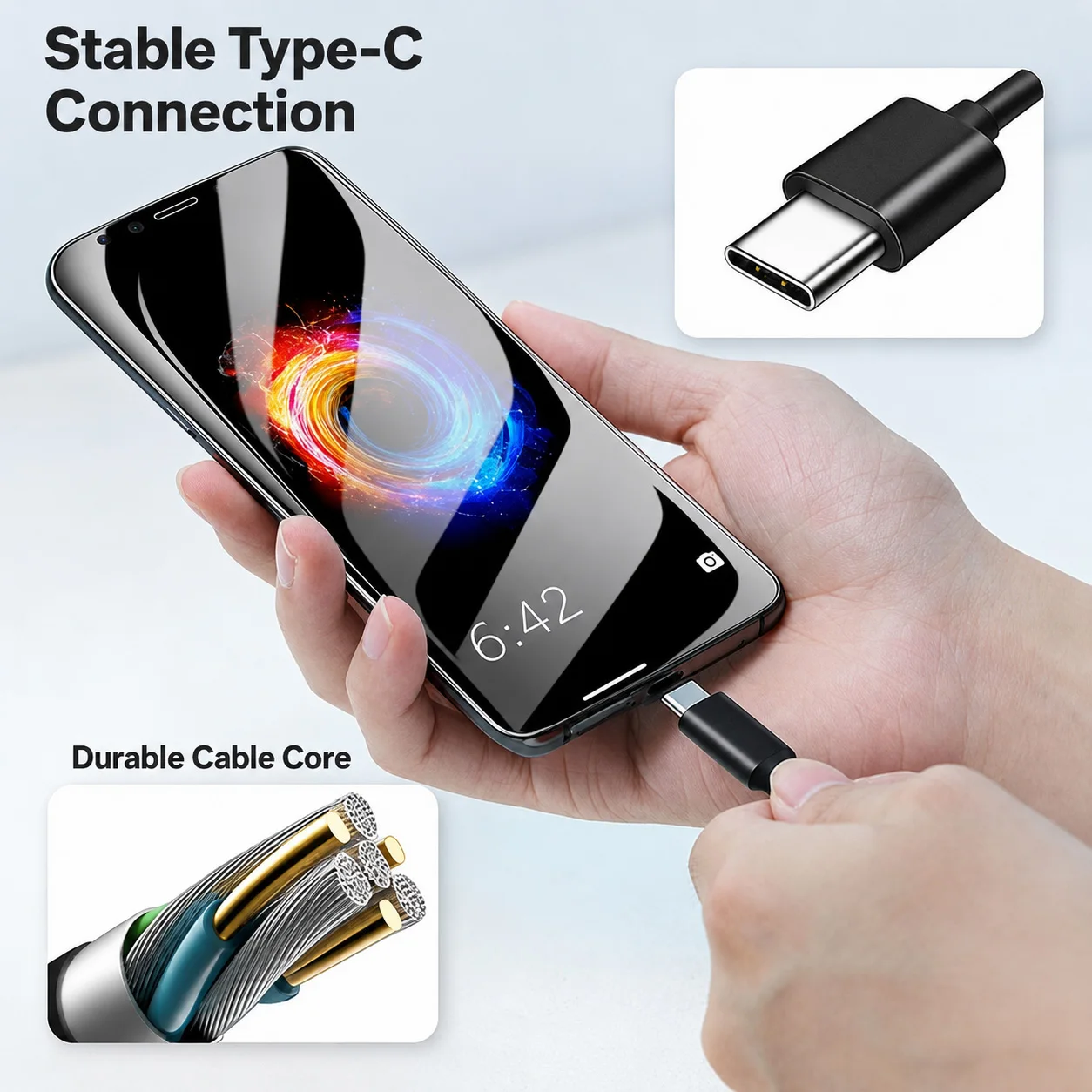 USB 3.2 타입 C to A 케이블 10Gbps 60W PD 고속 충전 데이터 전송 (갤럭시 S23 S22 노트 20 픽셀 아이패드 프로 SSD 안드로이드 오토용)