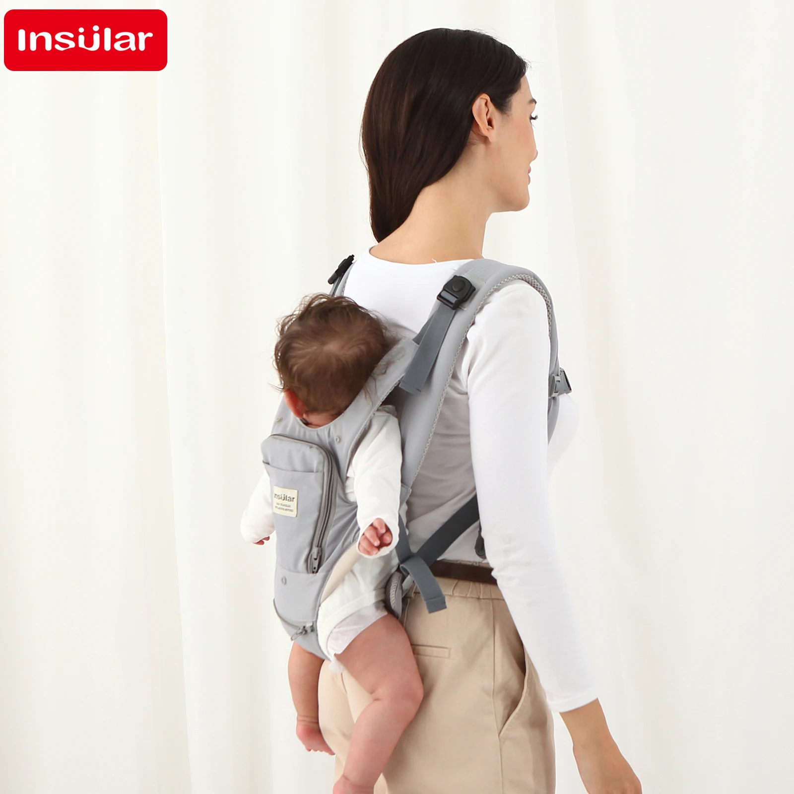 INSULAR 3 In 1 Baby Carrier Multi-functional Child Waist Stool Breathable Waist Stool With Hip Seat Front Hold Portable 0-2Y 3