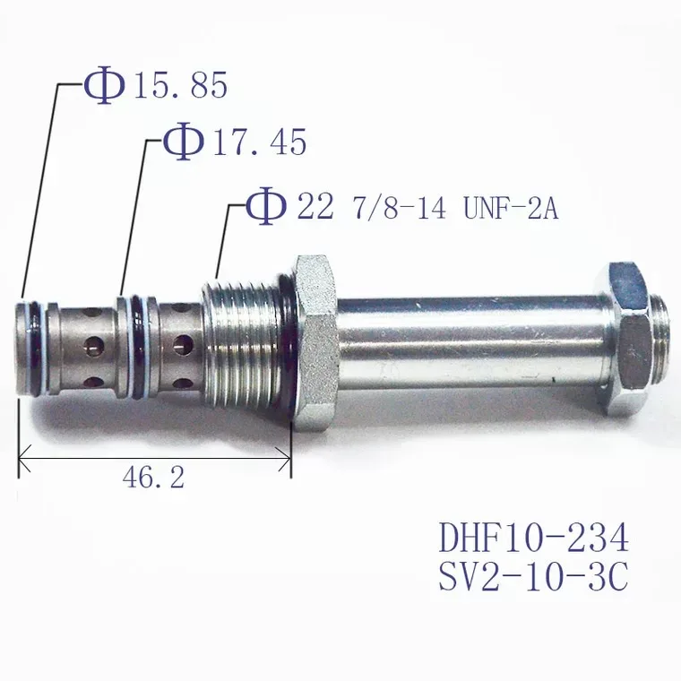 Two position three-way hydraulic thread insertion electromagnetic directional valve DHF10-234 SV2-10-3C