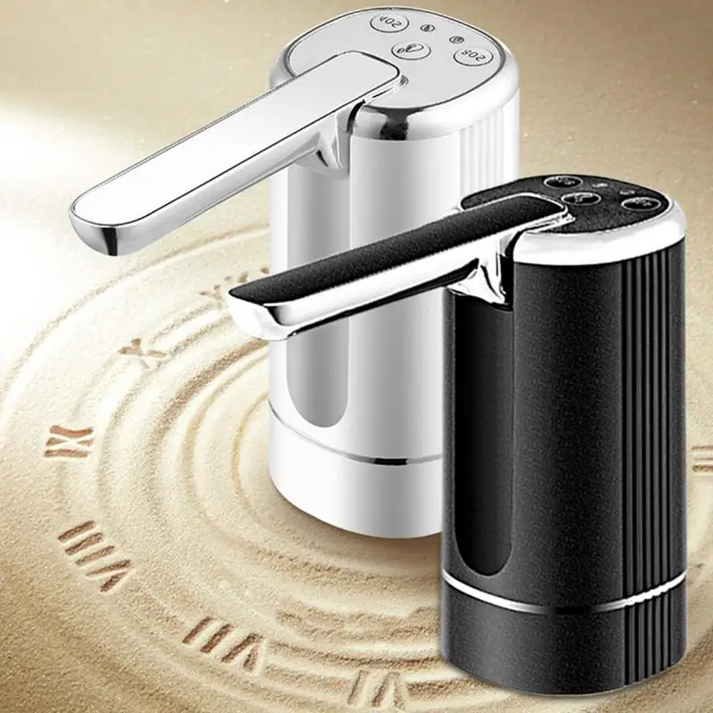 ปั๊มน้ําดื่มบรรจุขวดแบบพับได้ ปั๊มน้ําดื่มแบบชาร์จไฟได้ ปุ่มควบคุม ตู้น้ําไฟฟ้าแบบพกพา 1