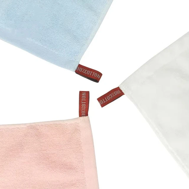 10pcs/lot 20x20cm 20g Small Square Towels Baby Children Towel Wash Face Towel for Kindergarten Kids Customer Logo 3 Colors 4