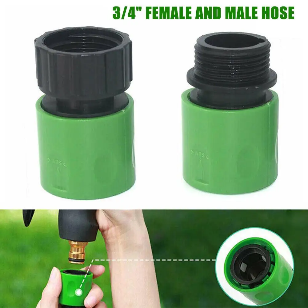 Garden Watering Hose ABS Quick Connector  3/4" End Double Male Hose Coupling Joint Adapter Extender Garden Supplies