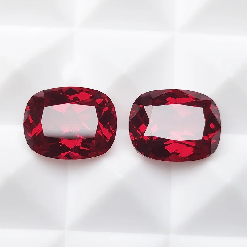 Box Storage Ruby Gem12&times;16mm Fat Rectangular Faceted Cut VVS Loose Gemstone for Jewelry Making/Collection/Inlay/Gift Gem Beads