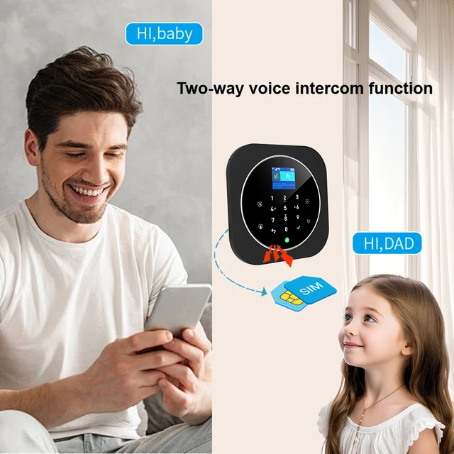Smart Life Alarm System for Home WIFI GSM Security Alarm Host with Door and Motion Sensor Tuya Smart App control work Alexa 5