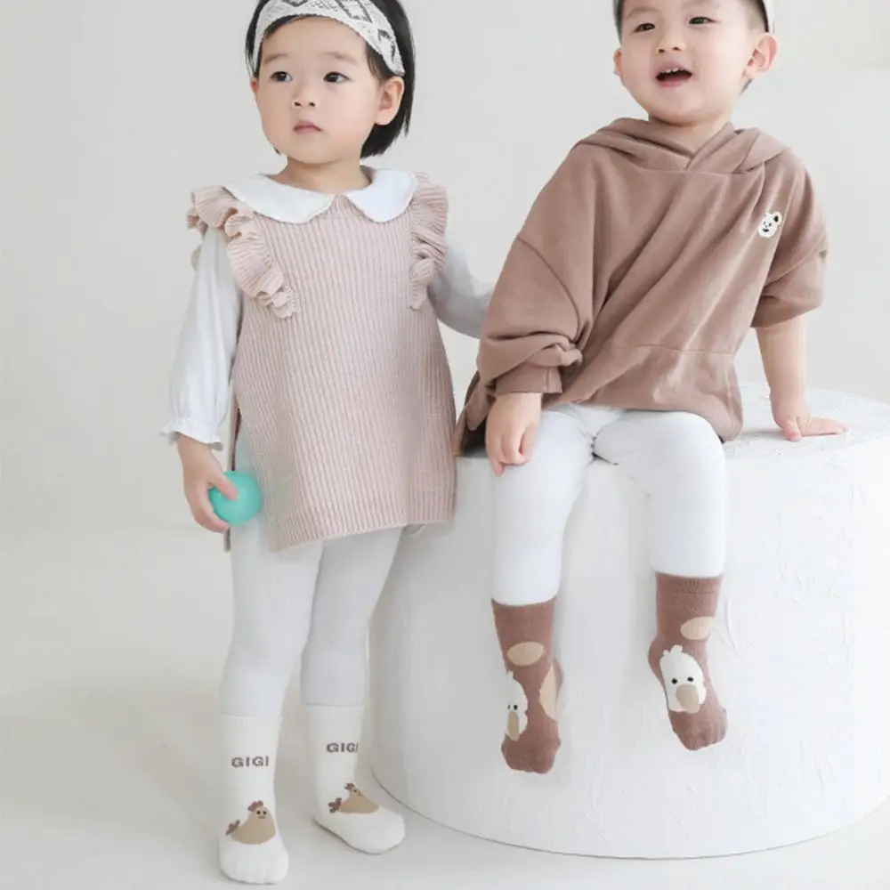 

Toddler Home Sleep Socks Duck Breathable Silicone Sole Floor Socks Cute Animal Pattern Socks Baby Hosiery Mid-Tube Socks