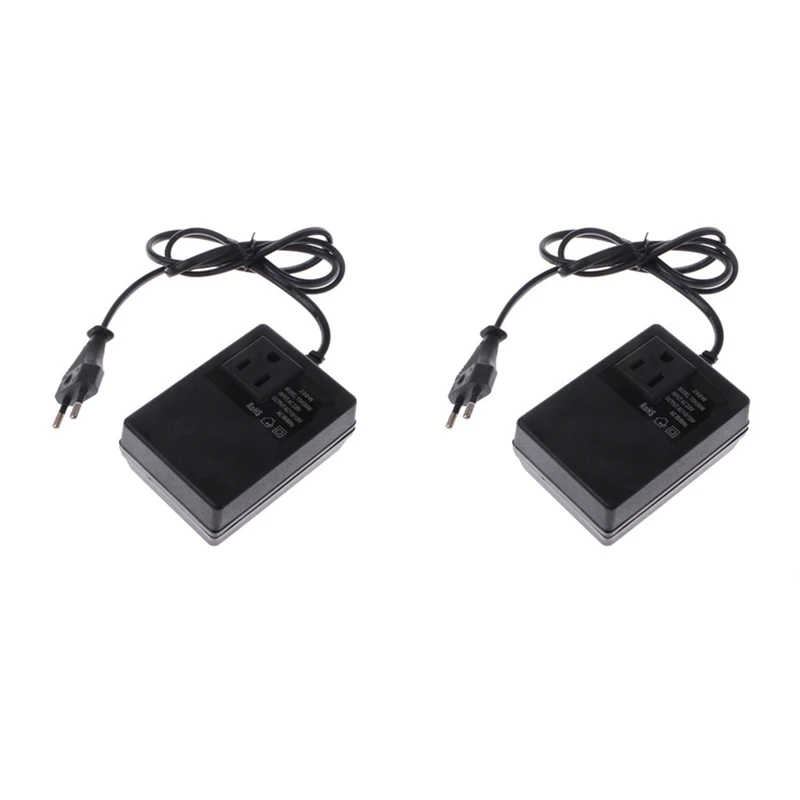 

JABS 2X 200W AC 220V To 110V Reduce Transformer Convert Travel Power EU Plug Adapter