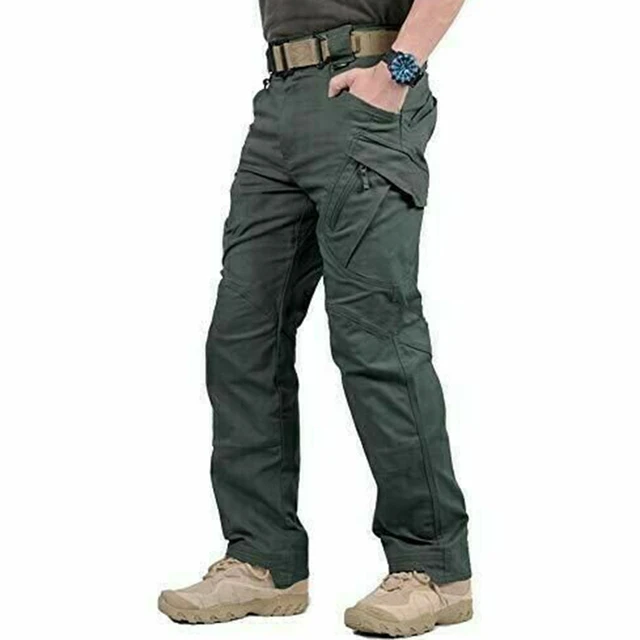 

Waterproof Pants Men's Casual Work Walking Combat Cargo Multi-Pocket Pants Army Long Trousers Clothing Trekking