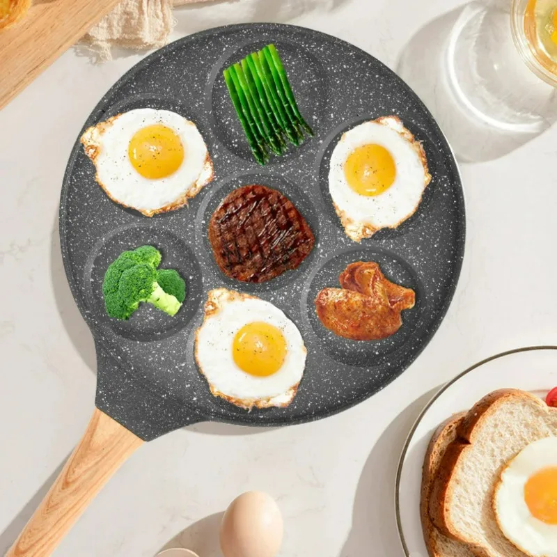 7 Cups Cute Animal Pattern Nonstick Skillet - Perfect For Frying