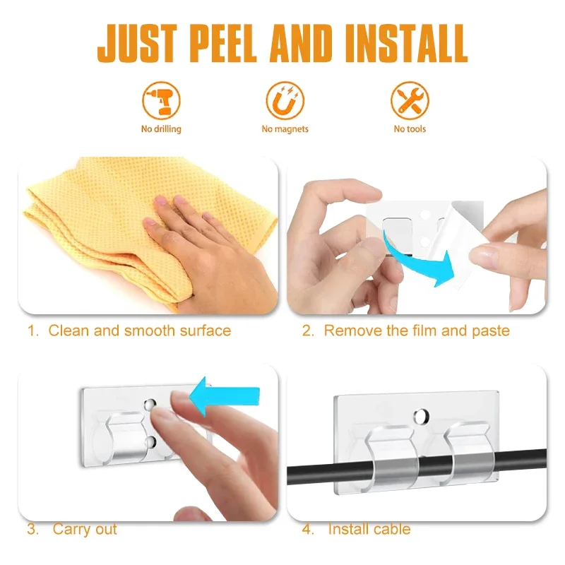 50-200Pcs Outdoor Hooks for String Lights Set Heavy Duty String