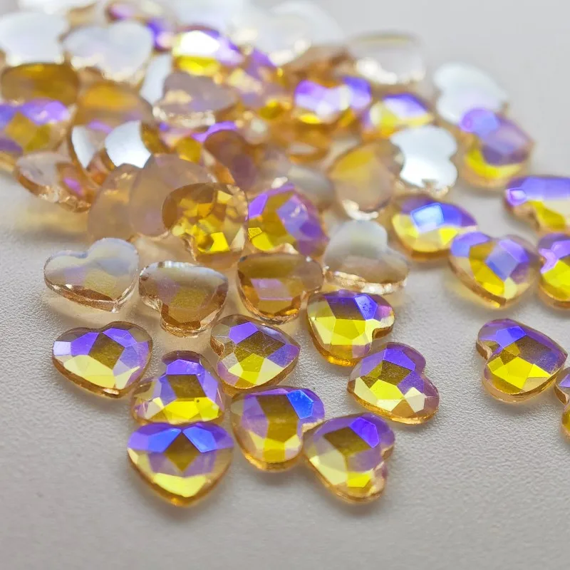 wholesale 5.5*6mm Heart INS Hot Flat Back Nail Rhinestone  Special Shaped Crystals Nail Art Stones 3D Personalized Decoration 6