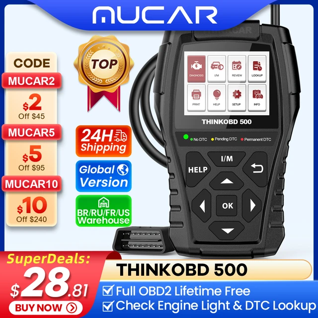 THINKCAR Thinkobd 500 OBD2 Scanner Check Engine Code Reader