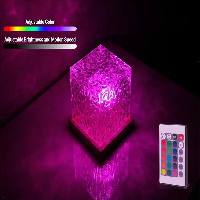 Ocean Wave Projector Light 16 Colors Midnight Aura Aurora Glow Lamp Home Office Bar Restaurant Underwater Projector Night Light