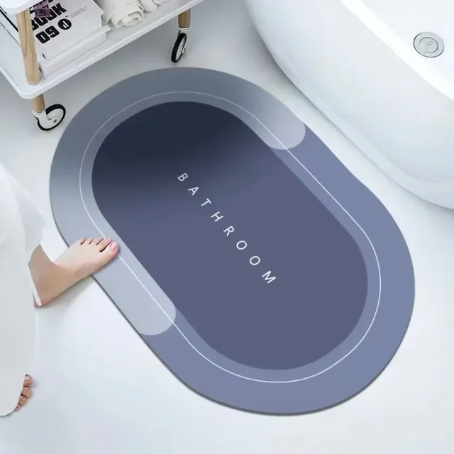 Absorbent Bathroom Bath Mat Anti-slip Shower Rug Quick Drying Bath Mats Kitchen Entrance Doormats Home Floormat Bathtub Carpet 2