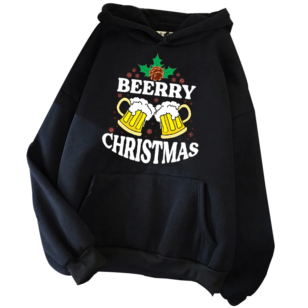 Description Picture 3 of itemBerry Christmas Hoodie Christmas Sweatshirt Christmas Gift Unisex Pullover Tops Streetwear