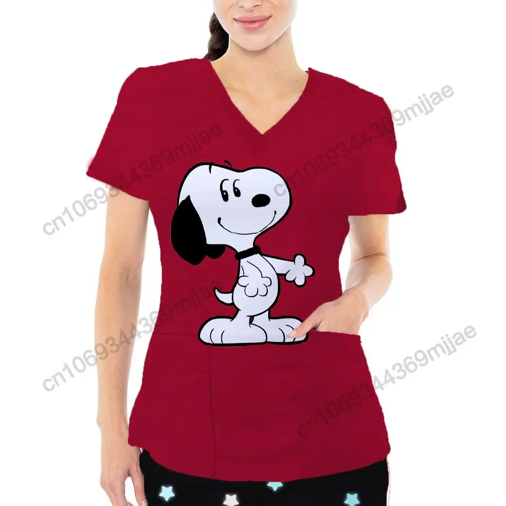 

Nurse Uniform Women Clothes Y2k Pockets Graphic Tee Y 2k Top for Women T Shirt Women's Summer Suit Yk2 Korean Streetwear Y2k