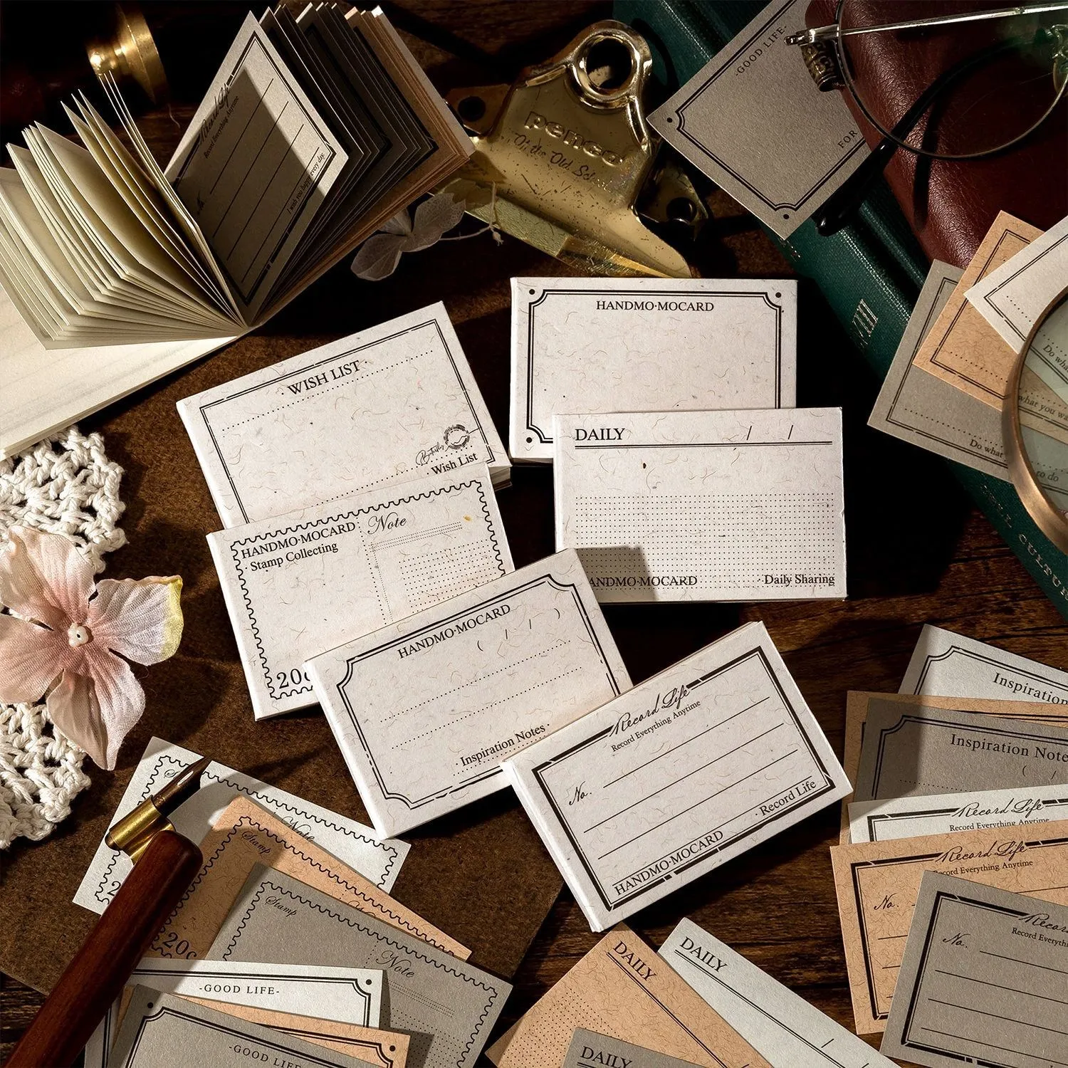 

50 Pcs Vintage Tiny Book Decorative Craft Papers For Scrapbooking Decoupage DIY Hand Craft Accessories For Memo Pad Note Making