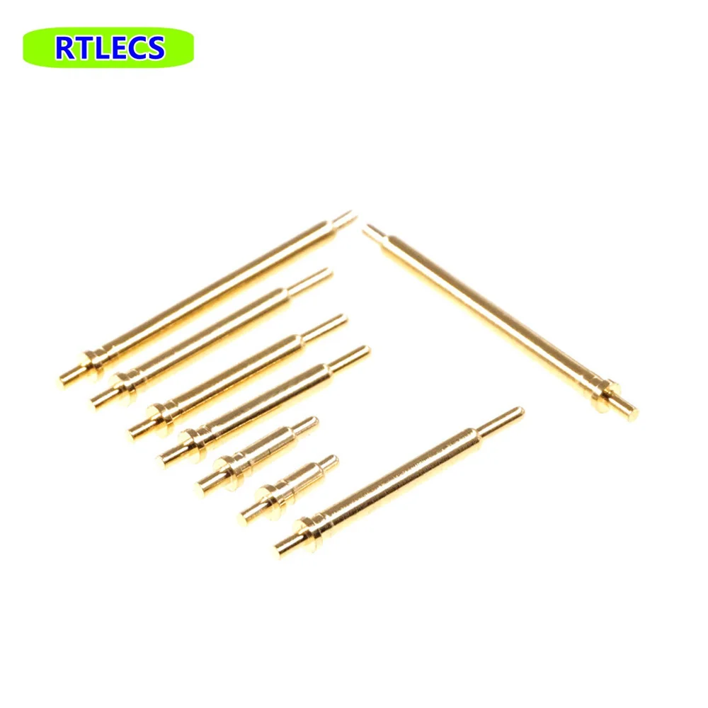 Primavera Carregado Pogo Pin Connector 35 45 55 65 75 85 95 100 18 205 mm Altura Single Through Hole Pcb 100 Pcs