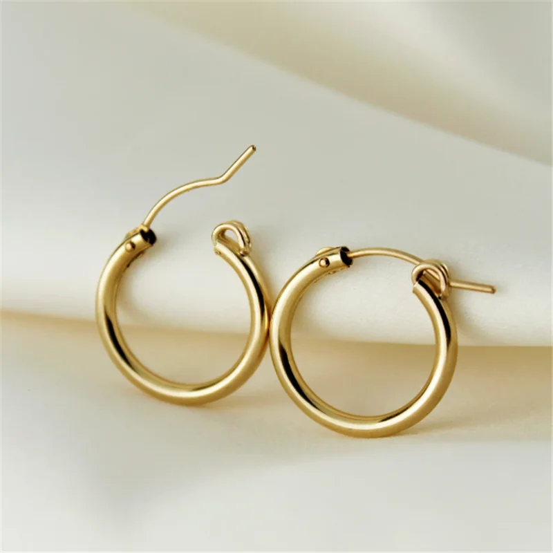 14K Gold Filled Hoop Earrings Modern Jewelry Minimalism Boho Brincos Gift Vintage Pendientes Oorbellen Earrings For Women 4