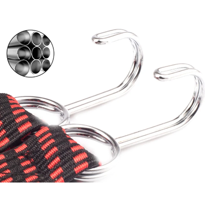 Motorcycle Elastic Belt Rubber Elasticated Luggage Roof Rack Strap Portable Fixed Band Hook Mountain Bike Bicycle Accessories cargo straps luggage strap cargo tie down strap tie down straps lashing strap elastic belt bungee straps elastic binding rope trunk elastic belt