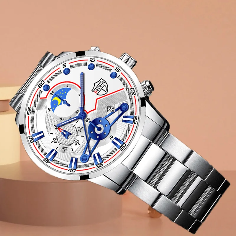 2022 Men Watch Top Luxury Brand Quartz Mens Watches Chronograph Gold Reloj Hombre Sport Wristwatch Man Relogio Masculino