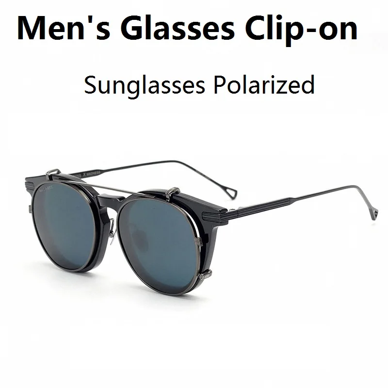 

Brand Designer Sun Glasses Frames Acetate Clip Sunglasses Men Women Round Sunscreen Lens Anti UV Driving Car Eyeglasses Fashion