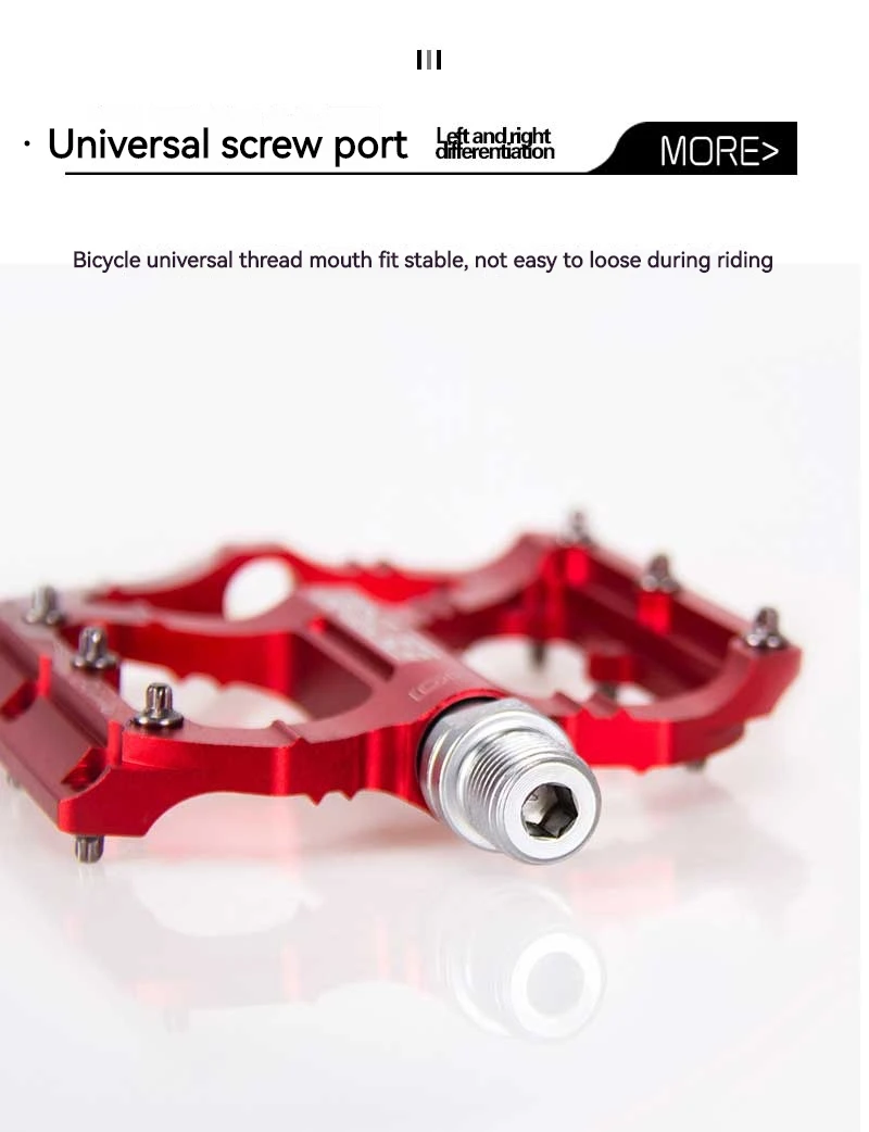 ENLEE Bicycle Pedal Lightweight CNC Aluminum Alloy Durable DU Bearing Non-Slip MTB BMX Road Bike Pedals 