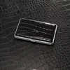 Gift for Men's Protable Leather Cigarette Box Cigar Case Metal Leather Smoking Accessories Cigarette Lady Storage Cover Hold 5