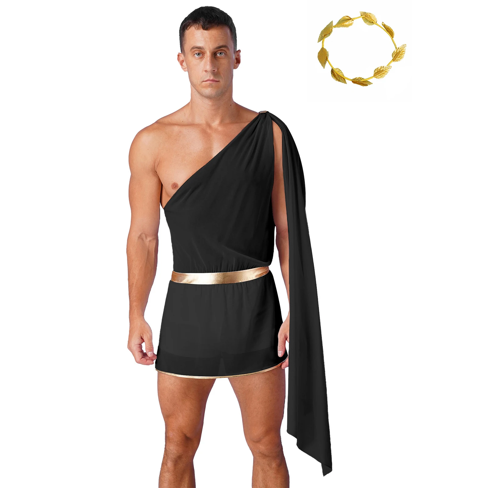 Toge grecque noire pour homme