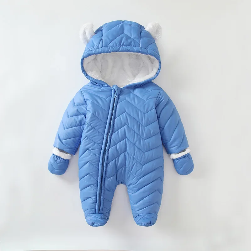 Bodysuits Coats Newborns Baby Girls Boys Jumpsuit Jacket Hoodied Footies Gloves Children Winter Clothes Toddlers Quilted Romper