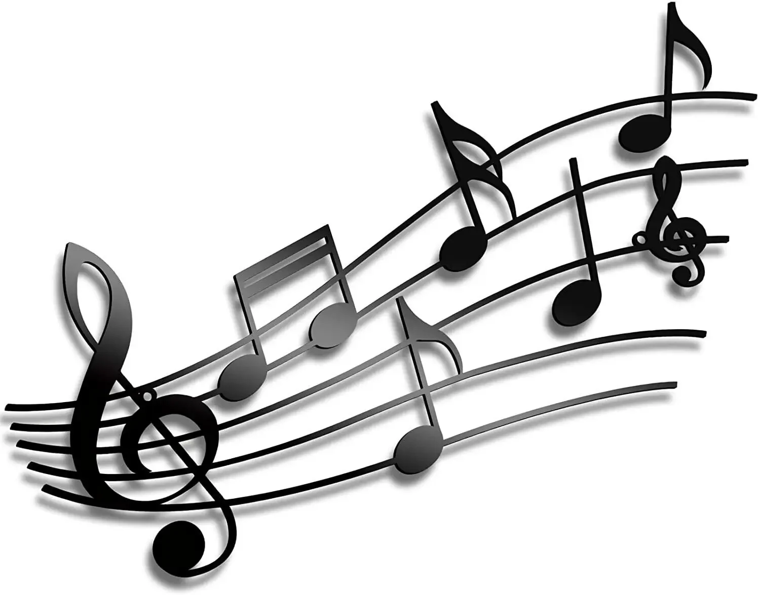 Applique Da Parete Note Musicali - Portacandele Vintage In Metallo, Decorazione Per Casa