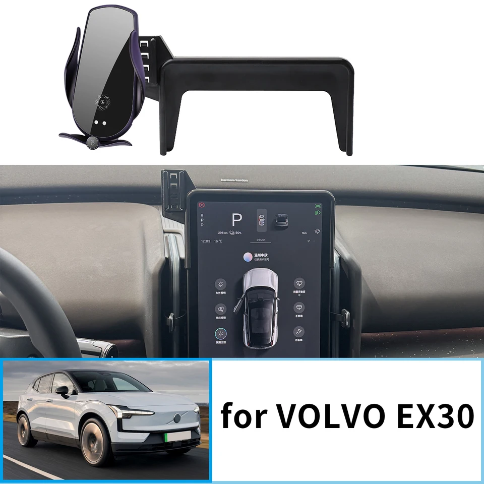 Telefoonhouder voor In De Auto voor Volvo EX30 2023 2024, Sterke Stabiliteit Mobiele Telefoon Autohouder Autoaccessoires,B