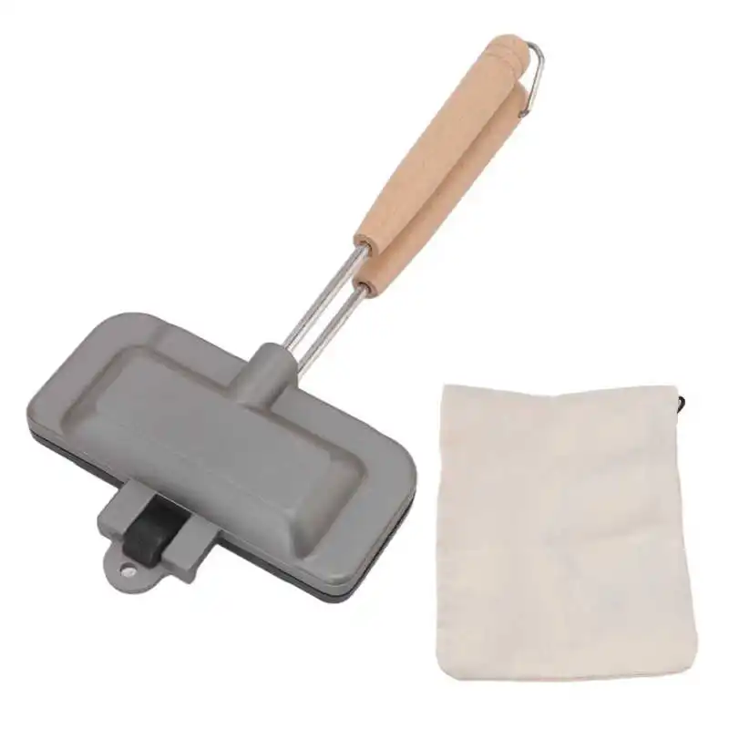 

Removable Sandwich Frying Pan Even Heat Compact Sandwich Frying Pan with Hooks Buckles for Kitchen