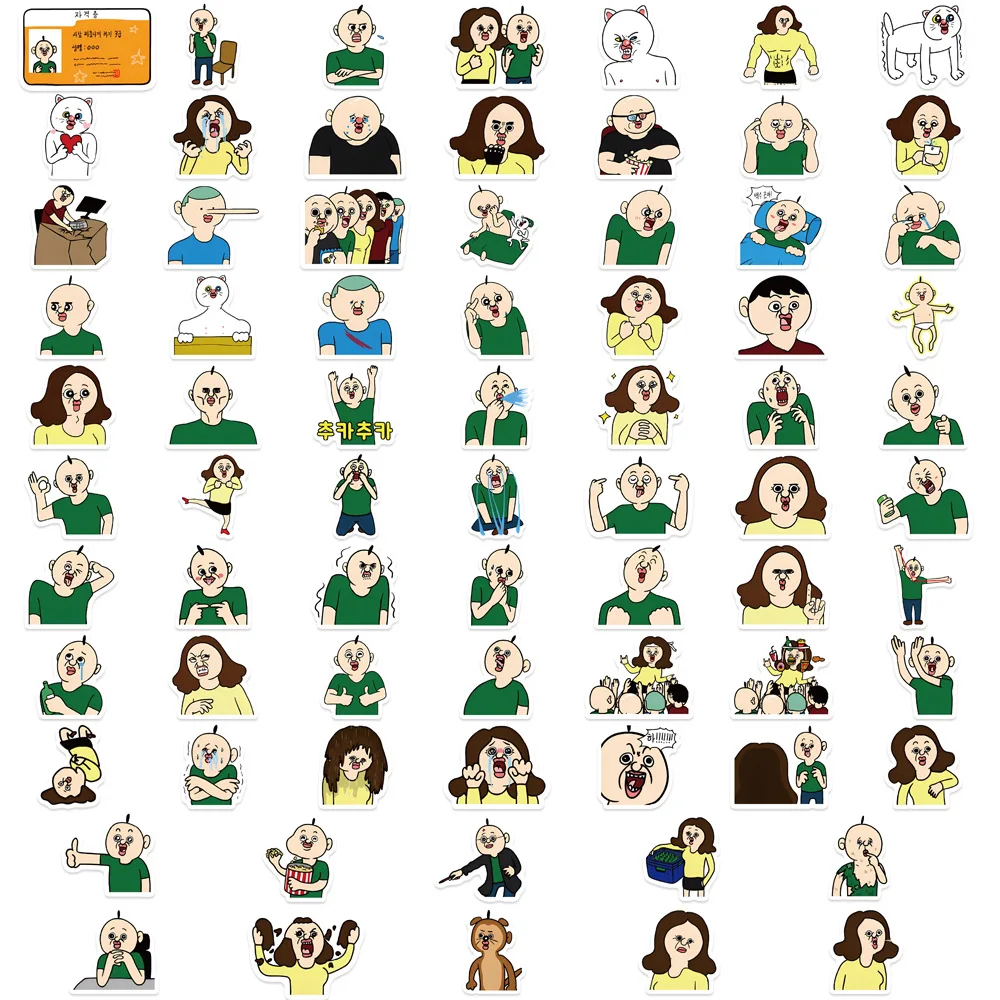 73pcs Cute Cartoon Bang Bang Tang Tang Stickers for Kids Funny Waterproof Decals DIY Phone Laptop Stationery Kawaii Sticker Toys 5