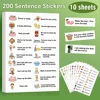 Kids English Words Learning Stickers Decorative Family Daily Routines Sentences Rewards Sticker Teacher Teaching Aids Montessori 2