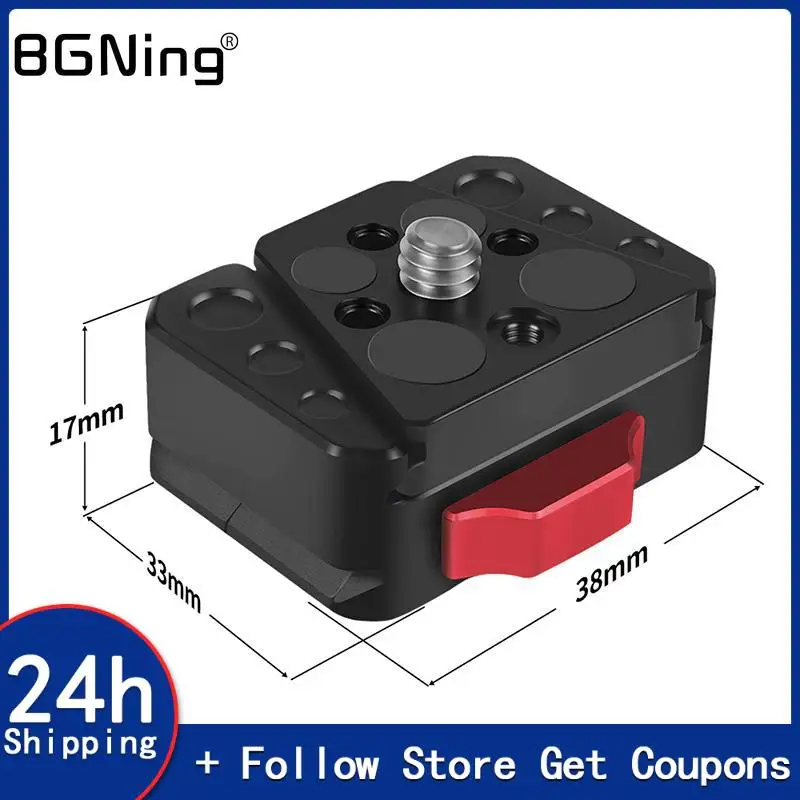 Quick Release Mount Plate Board Anti-shake Clamp V Port for Gopro 13 12 for OSMO Action 4 Camera Gimbal Tripod DSLR Cage